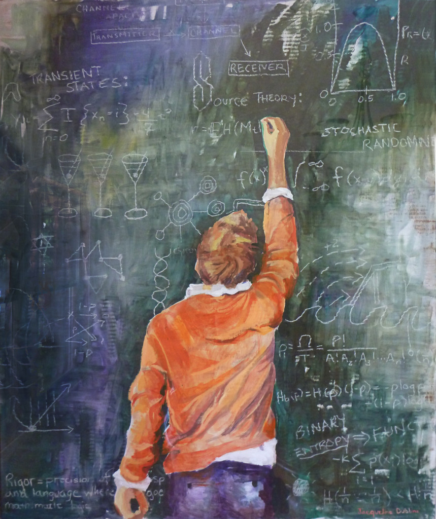mathematician, math, formulas, communication, language, chalkboard, painting