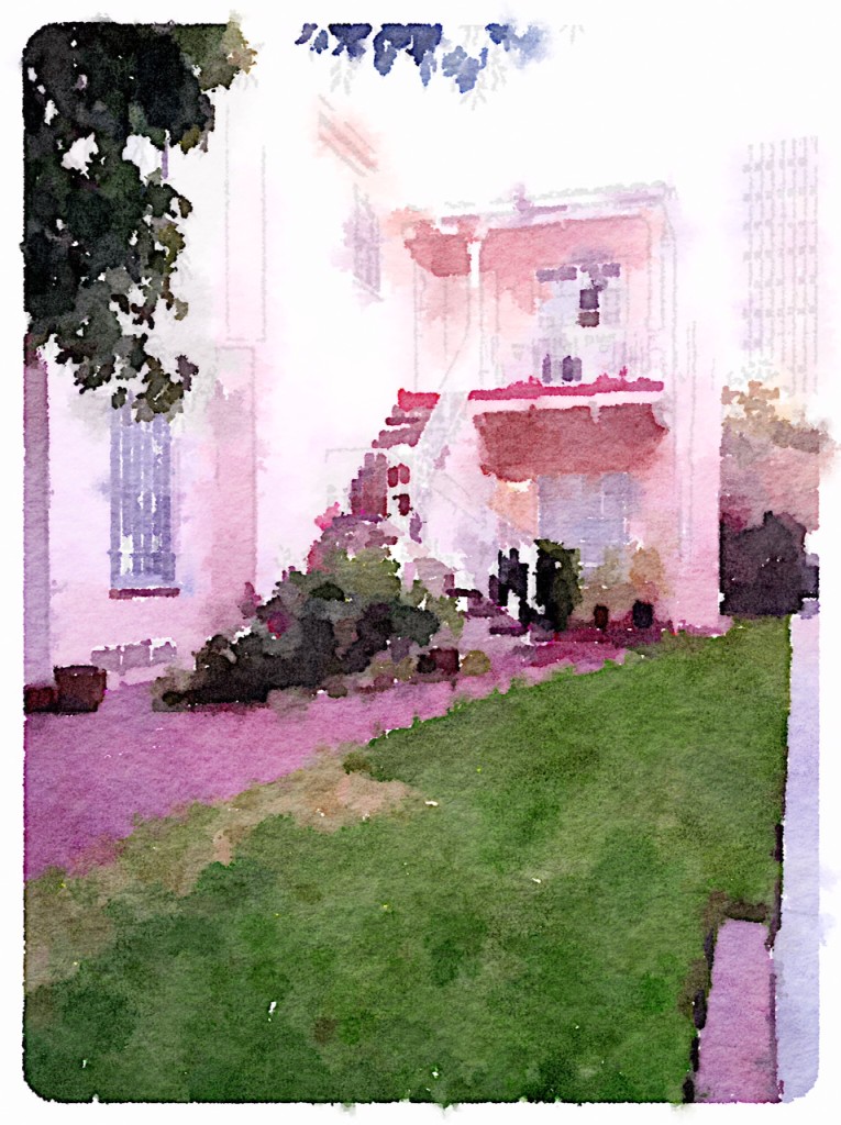 watercolor, home, painting, los angeles