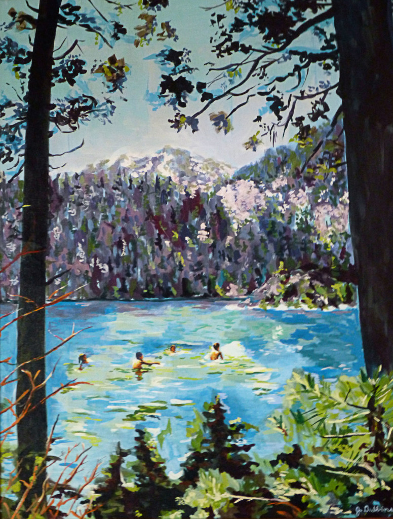 lake tahoe, outdoors, painting, family, summer